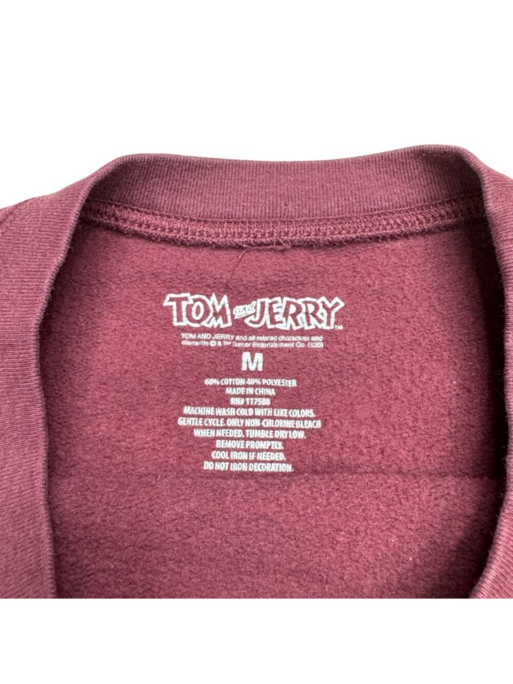 Tom and Jerry Faces & Logo Women's Pullover Sweatshirt, Size M - Picture 5 of 7